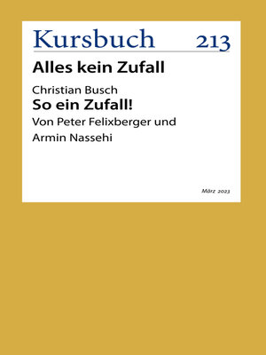 cover image of So ein Zufall!